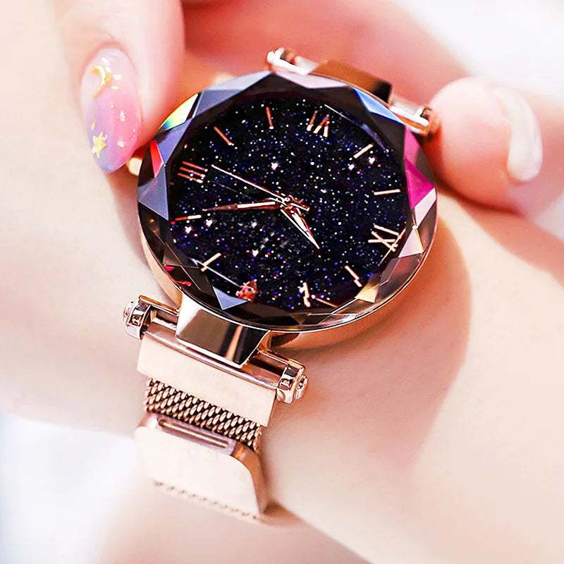 Womens Fashion  Watches Magnet Buckle