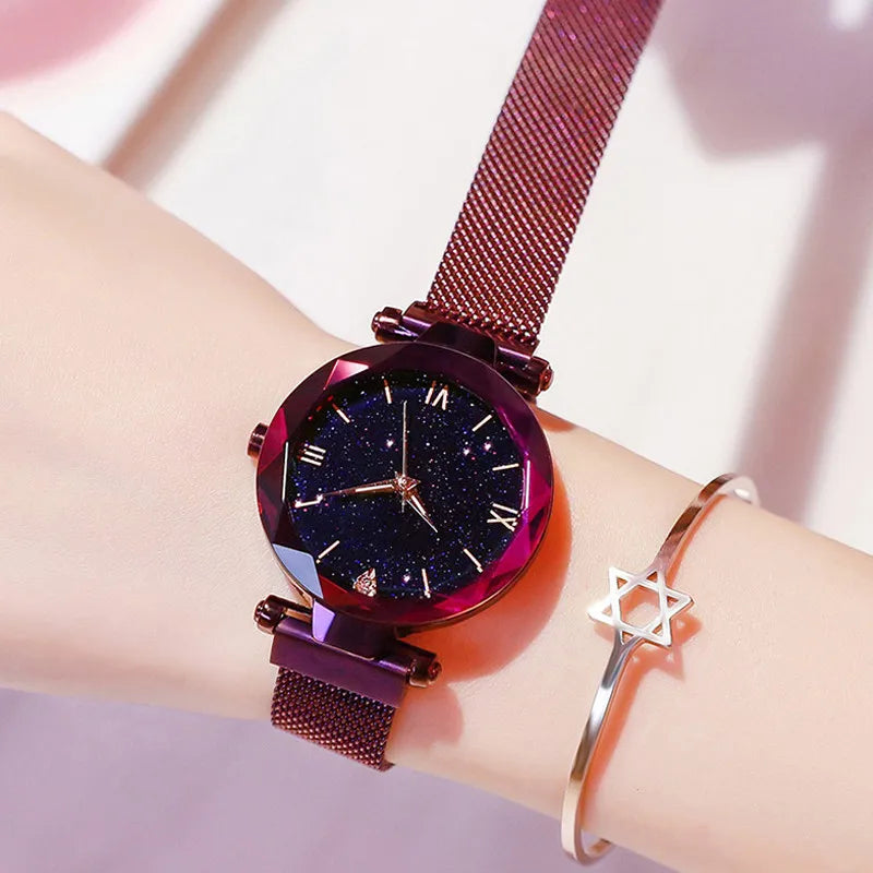 Womens Fashion  Watches Magnet Buckle