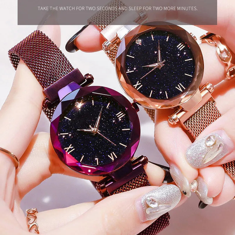 Womens Fashion  Watches Magnet Buckle