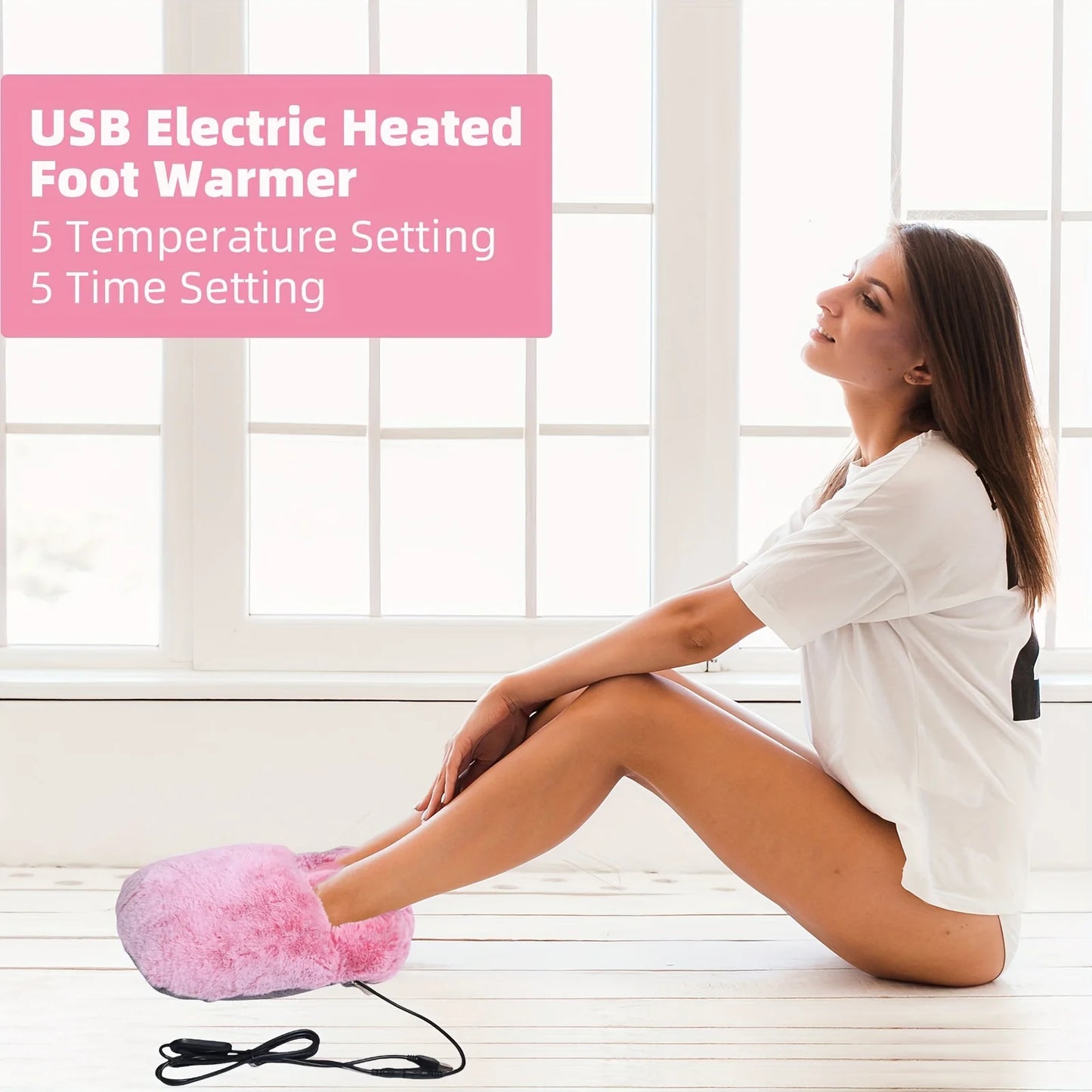 35-40 Yards USB Electric Foot Warmer With Constant Temperature