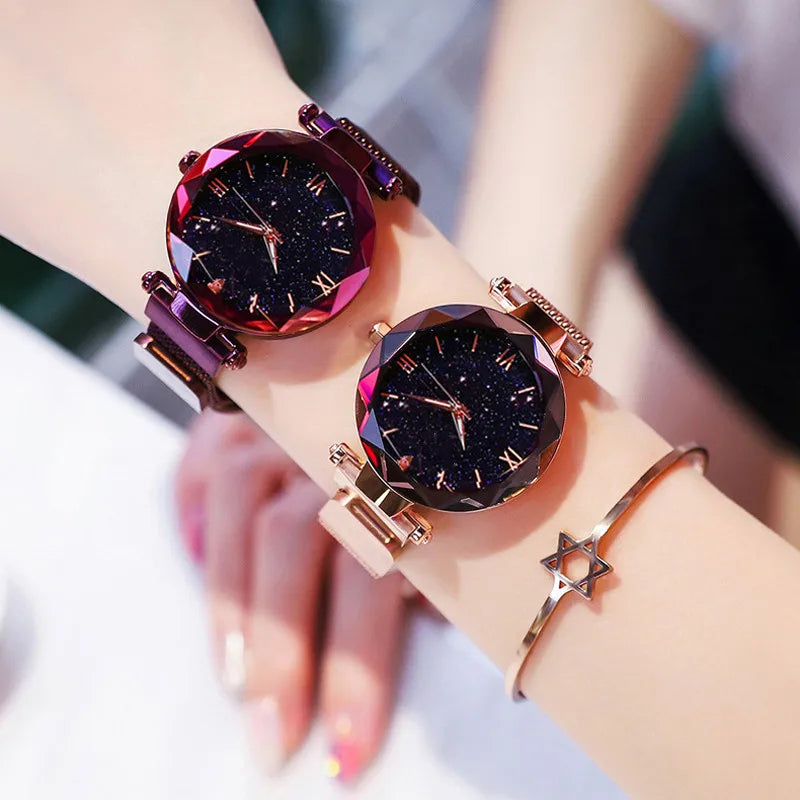 Womens Fashion  Watches Magnet Buckle